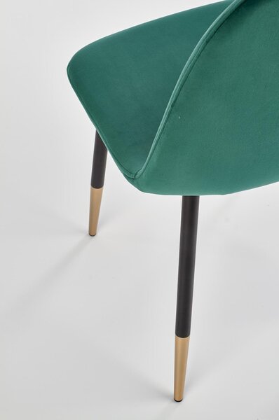 Scaun tapitat K379, verde, 45x48x88 cm