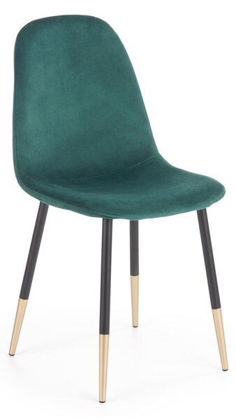 Scaun tapitat K379, verde, 45x48x88 cm
