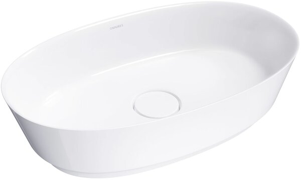 Omnires Neo M+ lavoar 60x36 cm ovale de blat alb luciu NEOUNBP