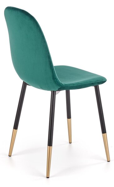 Scaun tapitat K379, verde, 45x48x88 cm