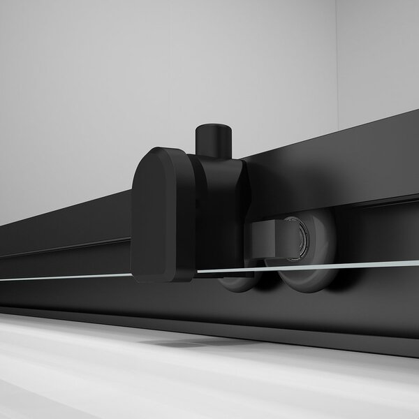 Polysan Polysan, paravan de duș pătrat EASY BLACK 900x900mm, sticlă transparentă, EL5115B