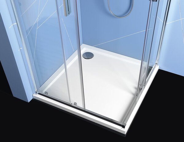 Polysan Polysan, paravan de duș pătrat EASY LINE 800x800mm, sticlă transparentă, EL5215