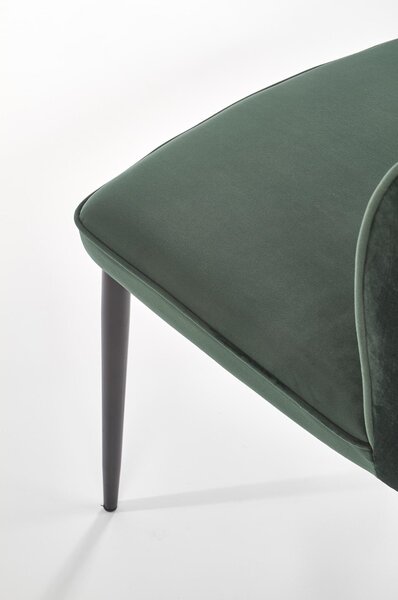 Scaun tapitat K399, verde, 50x60x84 cm