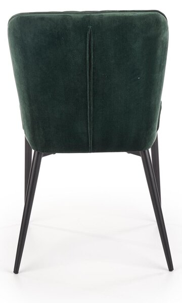 Scaun tapitat K399, verde, 50x60x84 cm