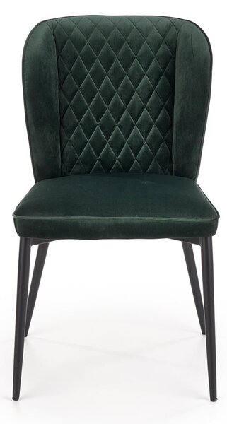 Scaun tapitat K399, verde, 50x60x84 cm