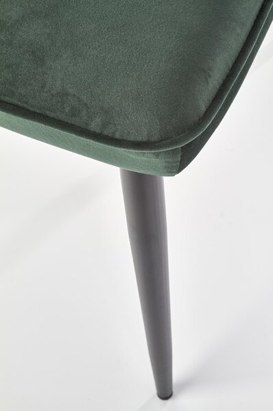 Scaun tapitat K399, verde, 50x60x84 cm