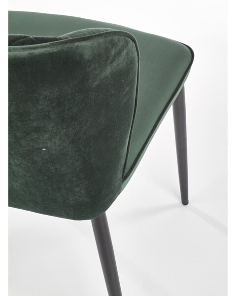 Scaun tapitat K399, verde, 50x60x84 cm