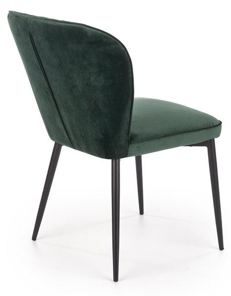 Scaun tapitat K399, verde, 50x60x84 cm