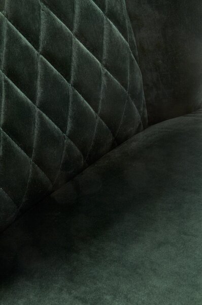 Scaun tapitat K399, verde, 50x60x84 cm
