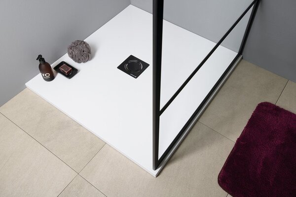 Polysan Polysan, cadita de dus FLEXIA din marmura turnata cu posibilitate de reglare a dimensiunii 90x90x3cm, 71546