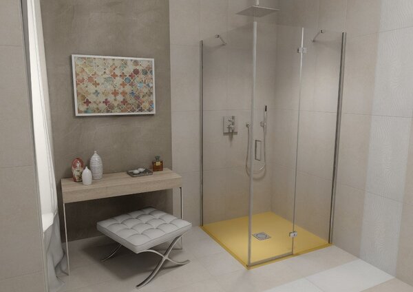 Polysan Polysan, cadita de dus FLEXIA din marmura turnata cu posibilitate de reglare a dimensiunii 90x90x3cm, 71546