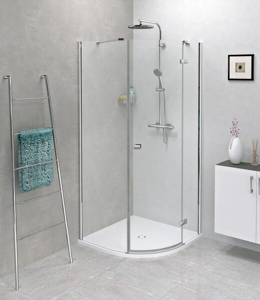 Polysan Polysan, cadă de duș FLEXIA din marmură turnată, sfert de cerc, dimensiune reglabilă, 80x80x2.5cm, R550, 91171