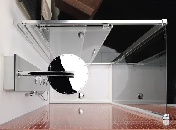 Polysan Polysan, Lucis Line paravan de duș dreptunghiular 1000x800mm varianta L/P, DL1015DL3315
