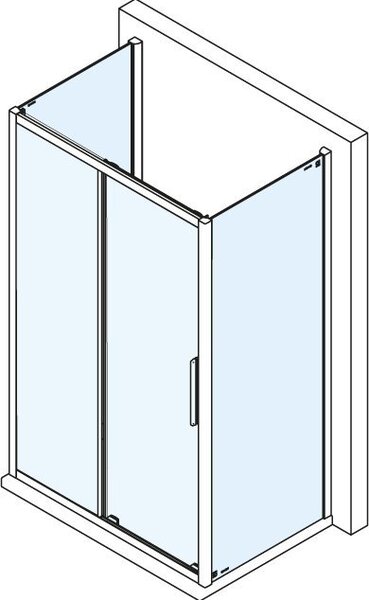 Polysan Polysan, Lucis Line Coltar dus trei pereti 1000x800x800mm varianta L/P, DL1015DL3315DL3315