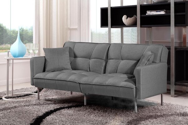 Canapea extensibila ROBERTO, gri albastru, 193x85/108x86/58 cm