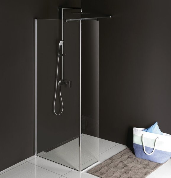 Polysan Polysan, perete DUȘ MODULAR pentru montaj pe perete, dintr-o bucată, 900 mm, cu orificii pentru suport pentru prosoape, MS1-90-D
