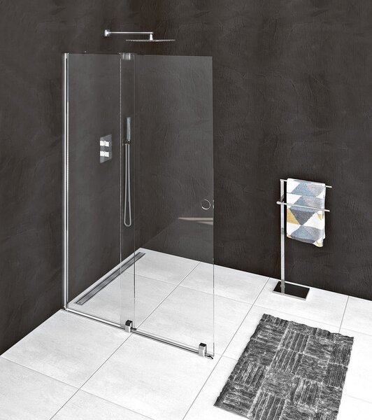 Polysan Polysan, perete DUȘ MODULAR pentru montaj pe perete, dintr-o bucată, 900 mm, cu orificii pentru suport pentru prosoape, MS1-90-D