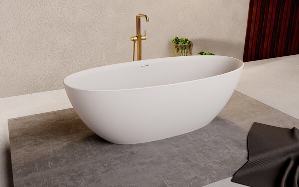 Polysan Polysan, cadă de sine stătătoare NOYA 170x76cm, rockstone, alb mat, 92330