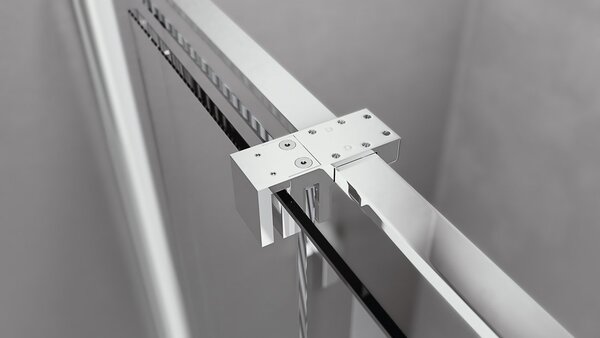 Polysan Sapho, paravan de duș dreptunghiular ROLLS LINE 1100x800 mm, versiune L/R, sticlă transparentă