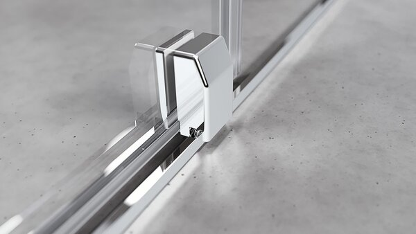 Polysan Sapho, paravan de duș dreptunghiular ROLLS LINE 1100x800 mm, versiune L/R, sticlă transparentă