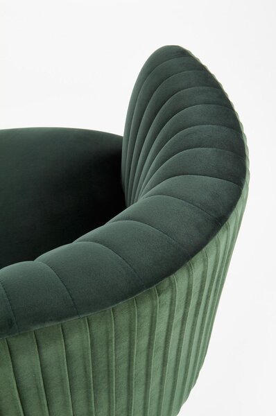 Fotoliu CROWN, verde/auriu, 78x72x80x45 cm