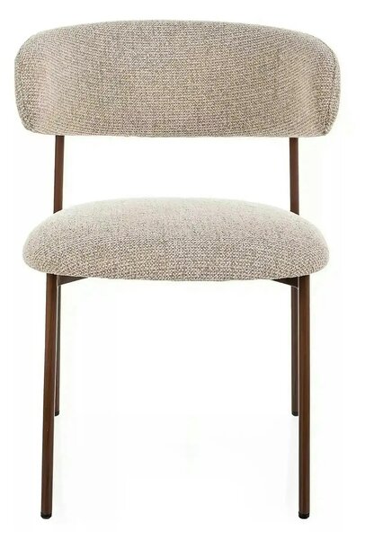 Scaun ELTON D, bej/nuc, stofă/metal, 56x46x80 cm