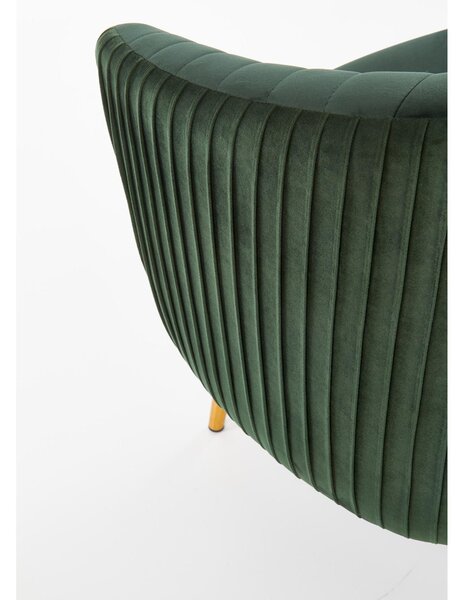 Fotoliu CROWN, verde/auriu, 78x72x80x45 cm