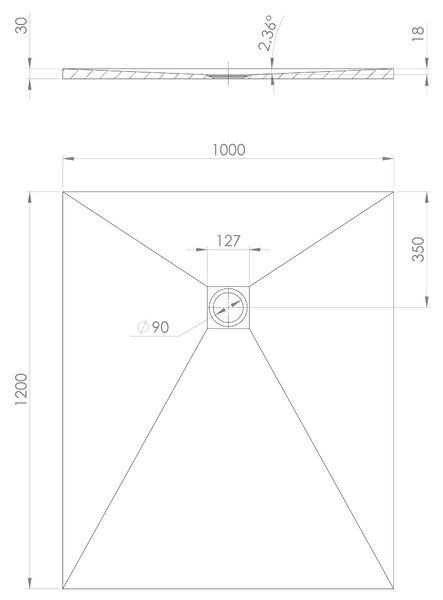 Polysan Polysan, cadă de duș TRENECA din marmură turnată cu posibilitate de reglare a dimensiunii 120x100cm, bej mat, 84313.81