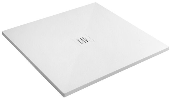 Polysan Polysan, cadă de duș din marmură turnată TRENECA cu dimensiune reglabilă 100x100cm, alb mat, 84301.11
