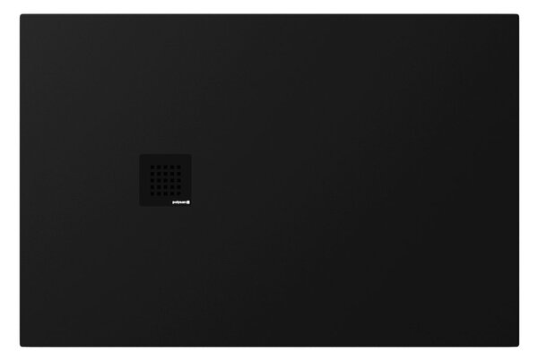 Polysan Polysan, cadă de duș TRENECA din marmură turnată cu posibilitate de reglare a dimensiunii 120x80cm, negru mat, 84302.21