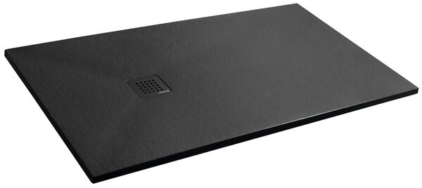 Polysan Polysan, cadita de dus TRENECA din marmura turnata cu posibilitate de reglare a dimensiunii 150x80cm, negru mat, 84305.21