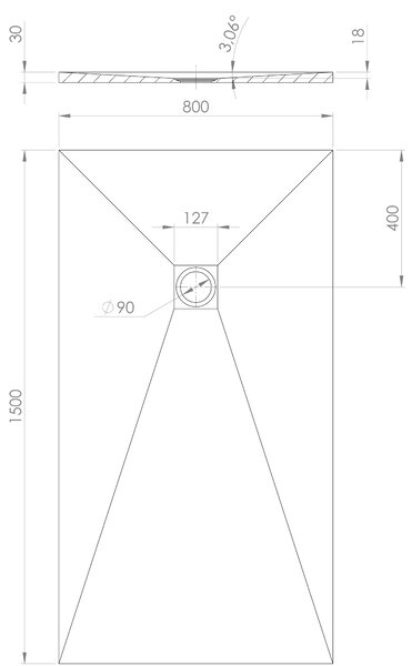 Polysan Polysan, cadă de duș TRENECA din marmură turnată cu posibilitate de reglare a dimensiunii 150x80cm, bej mat, 84305.81