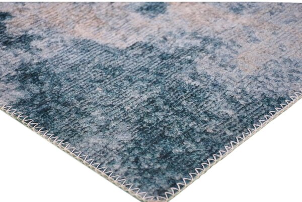 Covor albastru/crem lavabil 80x50 cm - Vitaus