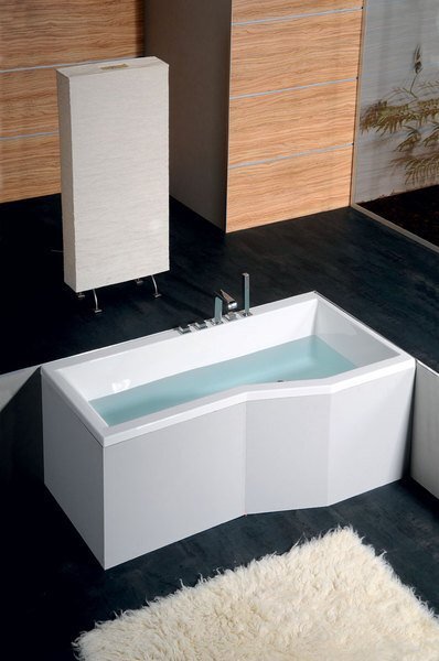 Polysan Polysan, VERSYS L cada asimetrică 160x84x70x47cm, alb, 14611