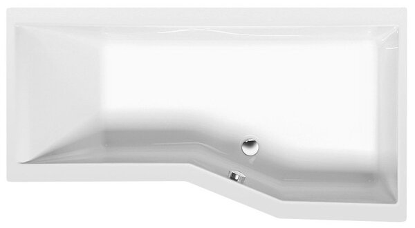Polysan Polysan, cada asimetrică VERSYS R 170x84x70x47cm, alb, 70611