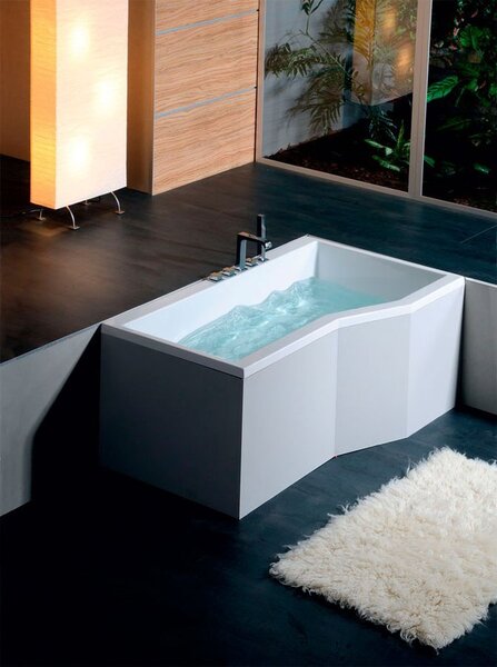 Polysan Polysan, cada asimetrică VERSYS R 170x84x70x47cm, alb, 70611