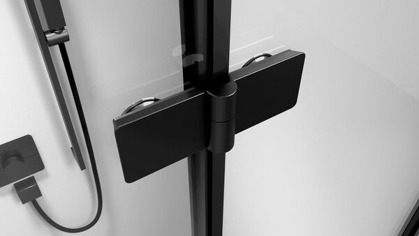 Polysan Polysan, paravan de duș pătrat ZOOM BLACK 900x900mm, intrare colț, ZL4915BL-02