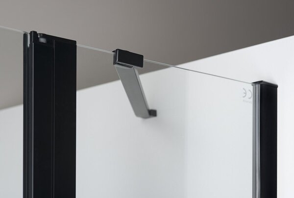Polysan Polysan, paravan de duș pătrat ZOOM LINE BLACK 900x900mm, sticlă transparentă, ZL5415B