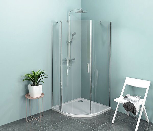 Polysan Polysan, ZOOM LINE ușă de duș cu două canape 800 mm, sticlă transparentă, ZL1780