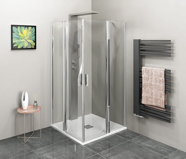 Polysan Polysan, ZOOM LINE ușă de duș cu două canape 800 mm, sticlă transparentă, ZL1780
