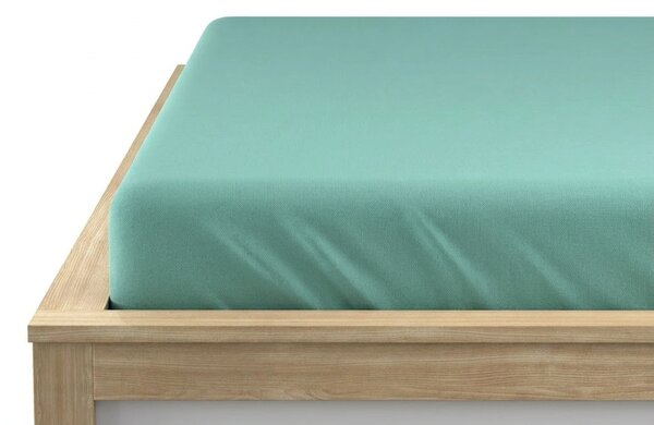 Cearsaf jersey 90 x 200 cm mentol