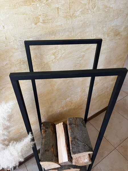 Regnis LOFT XXL, suport pentru lemne de foc 40x30x120 cm, negru mat, REGNIS/LOFTXXL/NEGRU