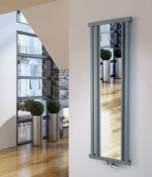 Regnis Kalipso Oglinda, calorifer 500x1200mm cu racord central 50mm, 625W, alb, KALIPSOLUSTRO/1200/500/D5/ALB