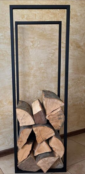 Regnis LOFT XXL, suport pentru lemne de foc 40x30x120 cm, negru mat, REGNIS/LOFTXXL/NEGRU