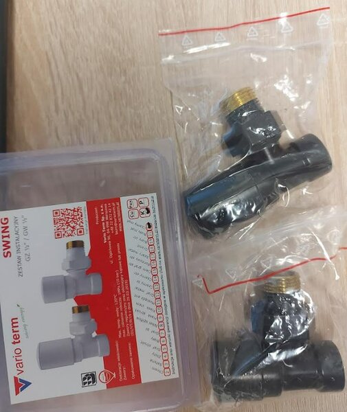 Regnis Regnis-VarioTerm Swing, Set de control pentru un radiator de încălzire centrală în sistem cu două conducte, negru mat, SWING-70