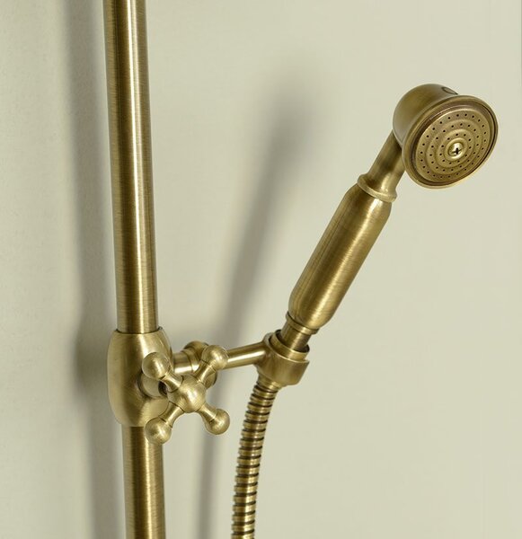 Reitano Rubinetteria Reitano Rubinetteria, coloana de dus ANTEA de conectat la robinet, cap si dus de mana, bronz, SET036