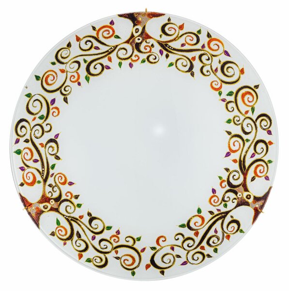 KOLARZ Kolarz Serena plafonieră, colorată, Ø 40 cm, metal/vidră, reglabil, Multicolor, Camera de zi / sufragerie, Sticlă, Design