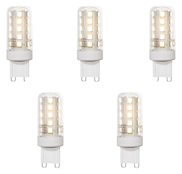Set de 5 becuri LED G9 clare 2W 370 lm 3000K