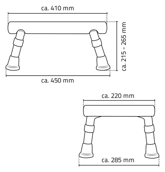 Ridder Ridder, taburet pentru baie, alb, A0102601