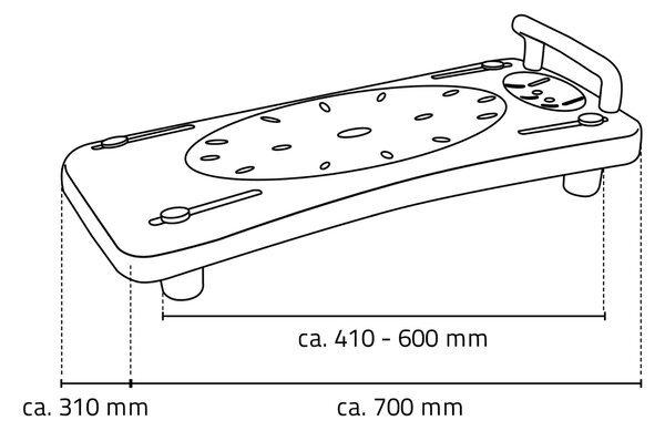 Ridder Ridder, Scaun de baie cu maner, alb, A0040101